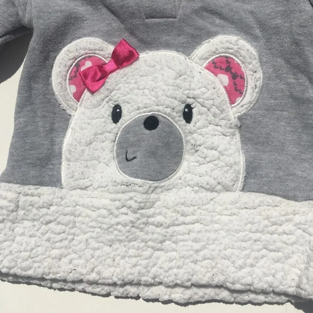 Baby Girl Two Piece Outfit sz 12 months Girl's Bear Outfit sz 12 m matching set
